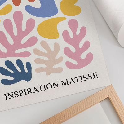 Poster Färgglad abstraktion med växtformer