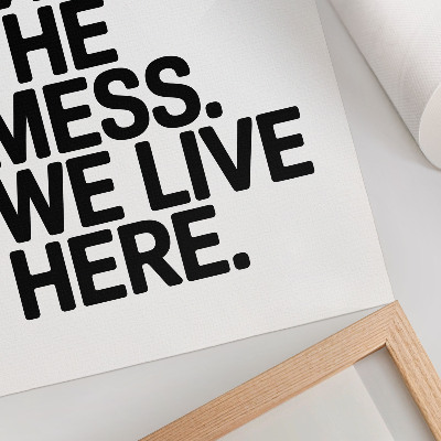 Hållbar väggposter Humoristisk text, minimalistisk stil, kontrast
