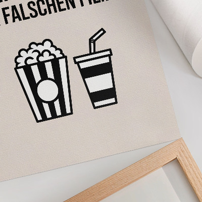 Dekorativ väggaffisch Meningsfull textikonografi bio beige bakgrund