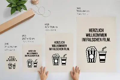 Dekorativ väggaffisch med meningsfull textikonografi och beige bakgrund