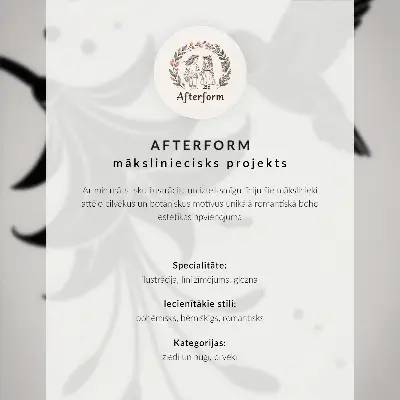 Dekorativ väggaffisch förgätmigej och fjäril på krämfärgad bakgrund