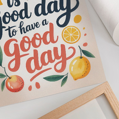 Poster Färgglada citrusbokstäver i modern stil