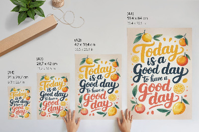 Poster Färgglada citrusbokstäver i modern stil
