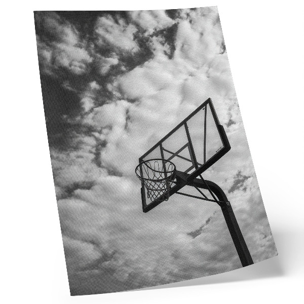 Poster Kontrasterande himmel moln korg stadsliv