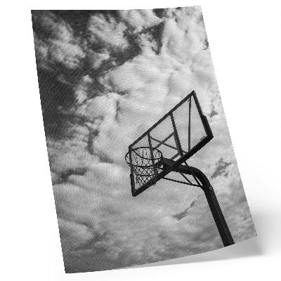 Poster Kontrasterande himmel moln korg stadsliv