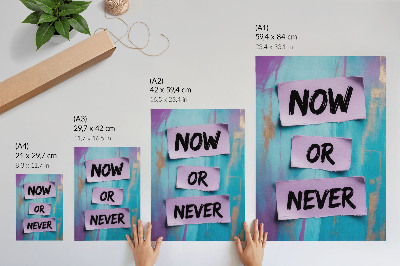 Affisch Dynamiska kontraster, stark typografi, turkoslila