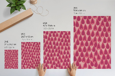 Affisch Rosa droppar upprepar dynamiskt mönster