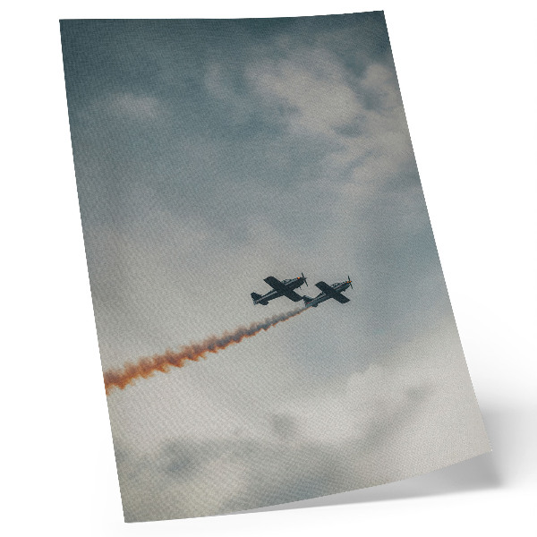 Hållbar väggposter Två plan i himlen minimalismteknik