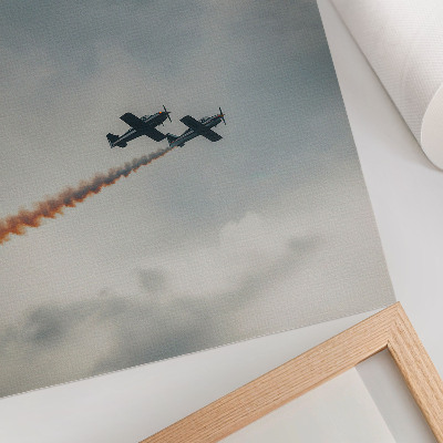 Hållbar väggposter Två plan i himlen minimalismteknik