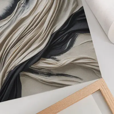 Poster böljande tyg med modern elegans