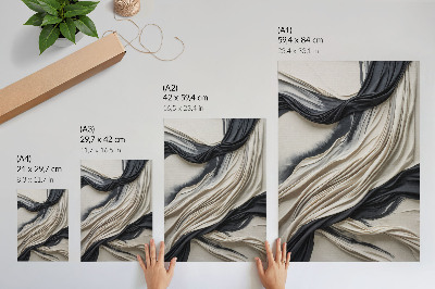 Poster Böljande tyg böljar modern elegans