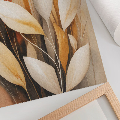Affisch Eleganta blad, enkelhet och färgharmoni