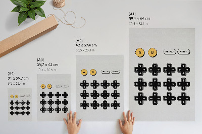 Hållbar väggposter Spelkontroll minimalism retro modernitet