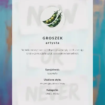 Dekorativ väggaffisch med uttrycksfulla hjärtbokstäver på en pastellbakgrund