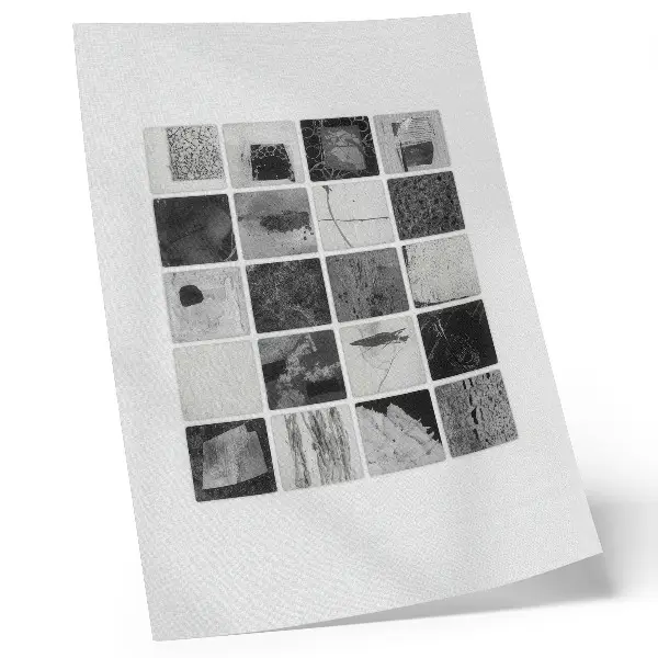 Hållbar väggposter med svartvitt geometriskt mönster i konstnärlig form