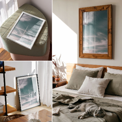 Hållbar väggposter Blå himmelstrimmor frihetsinspiration