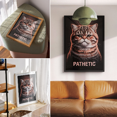 Poster Porträtt av en katt med distinkt päls och djup blick
