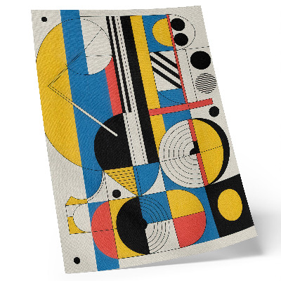 Hållbar väggposter Geometriska mönster i kontrasterande färger
