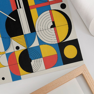 Hållbar väggposter Geometriska mönster i kontrasterande färger