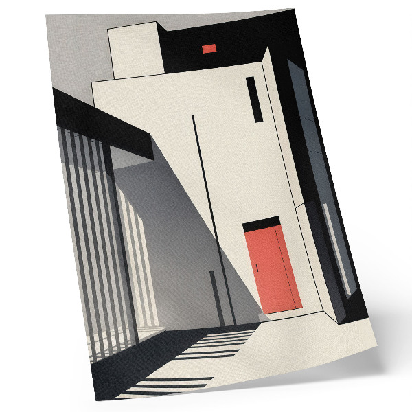Affisch Minimalistisk geometrisk arkitekturkontrast