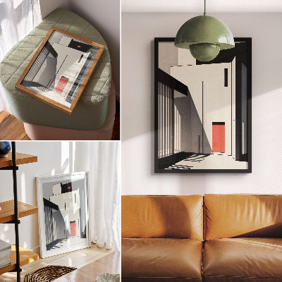 Affisch Minimalistisk geometrisk arkitekturkontrast