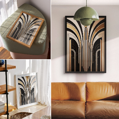 Hållbar väggposter Moderna valv Elegans Art Deco Kontrast