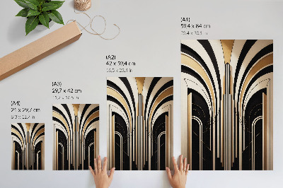 Hållbar väggposter Moderna valv Elegans Art Deco Kontrast