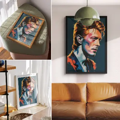 Hållbar väggposter popkonstporträtt med dynamiska färger