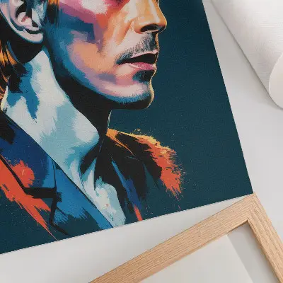 Hållbar väggposter popkonstporträtt med dynamiska färger