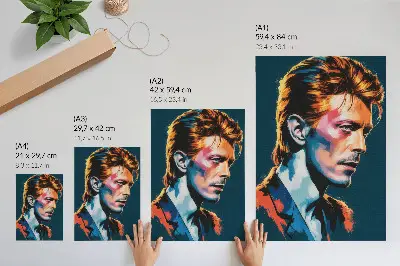 Hållbar väggposter popkonstporträtt med dynamiska färger