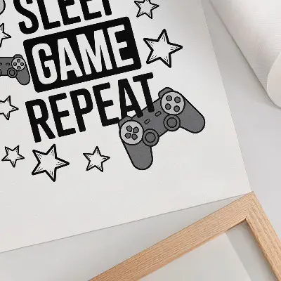 Poster med stjärnor och inskription i modern minimalistisk stil