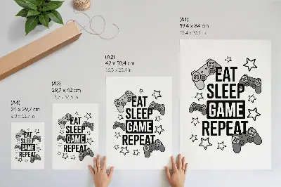 Poster med stjärnor och inskription i modern minimalistisk stil