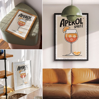 Dekorativ väggaffisch Aperol drink orange bakgrund