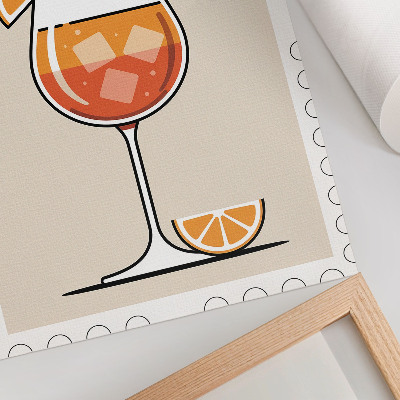 Dekorativ väggaffisch Aperol drink orange bakgrund