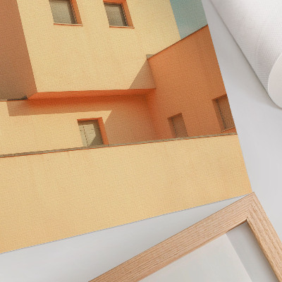 Dekorativ väggaffisch Geometrisk arkitektur beige fasad