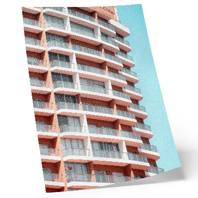 Hållbar väggposter Modern arkitektur med öppna balkonger