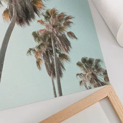 Poster Palmer med delikat blå himmel i exotisk stil