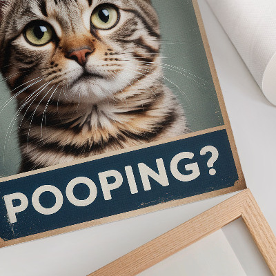 Affisch Ett lätt humoristiskt retro kattporträtt