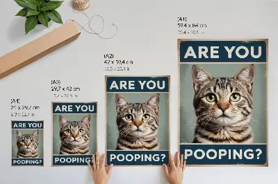 Kattporträtt ett lätt humoristiskt retroaffisch