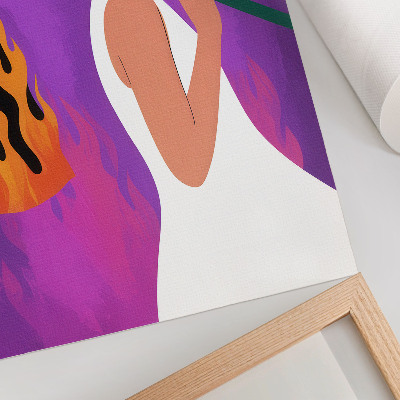 Hållbar väggposter Färgharmoni, en figur i rörelse, en extraordinär aura