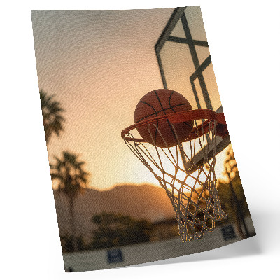 Poster Energisk solnedgångsbasketboll
