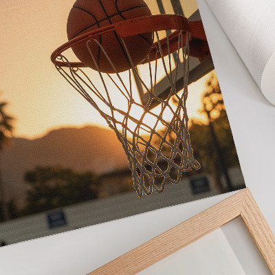 Poster Energisk solnedgångsbasketboll