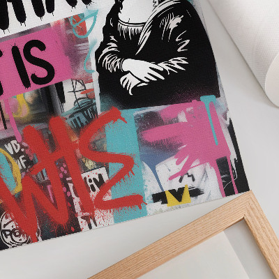Hållbar väggposter Energisk graffiti klassisk ikontextkontrast
