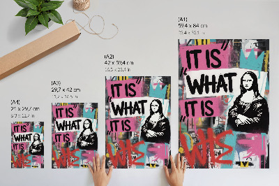 Hållbar väggposter Energisk graffiti klassisk ikontextkontrast