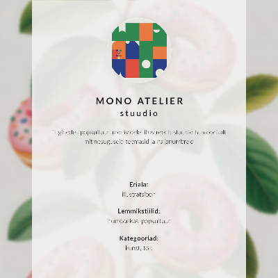 Dekorativ väggaffisch Serietidningsstilkaraktär i mask med färgglada blommor
