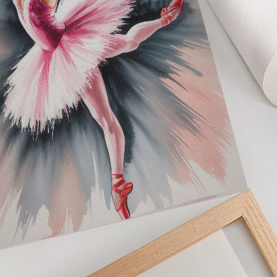 Affisch Ballerina i rosa med dynamisk bakgrund