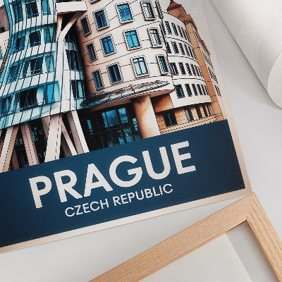 Affisch Prags futuristiska arkitektur och modernitet