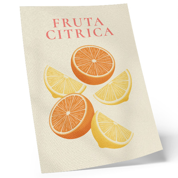Affisch Citrusmotiv i varma nyanser