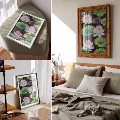 Hållbar väggposter Naturens skönhet, blommor och gröna blad