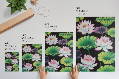 Hållbar väggposter Naturens skönhet, blommor och gröna blad